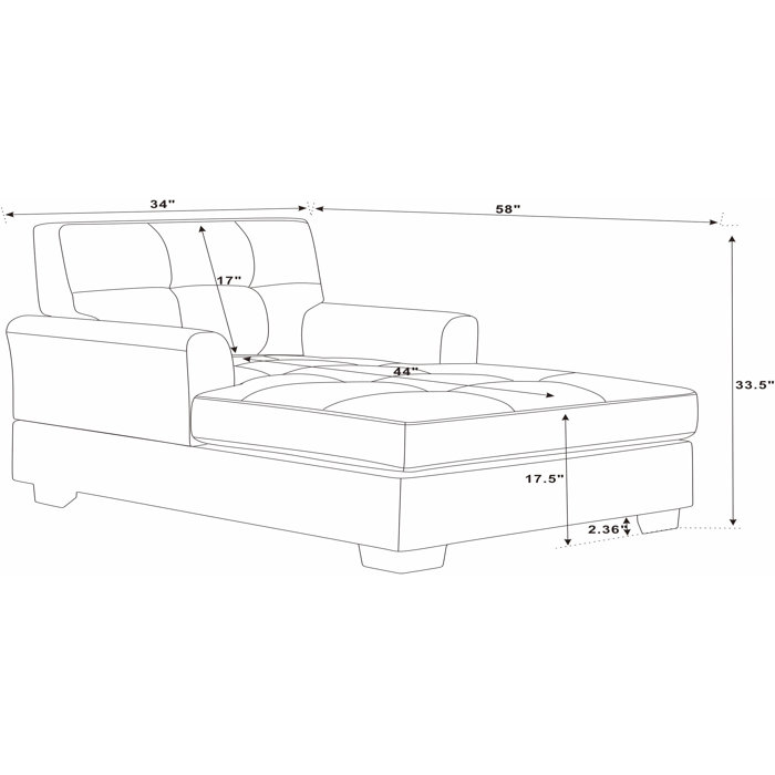 Red Barrel Studio® Glenvar Upholstered Chaise Lounge & Reviews Wayfair
